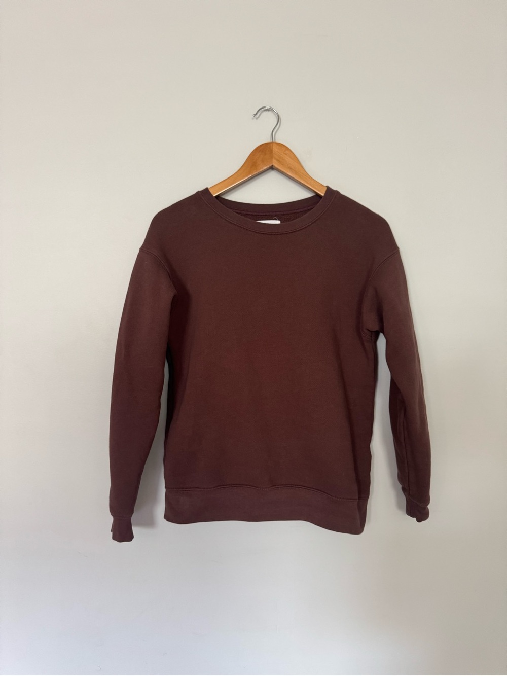 Parachute womens Brown Crewneck Sweatshirt - Classic Pullover organic cotton